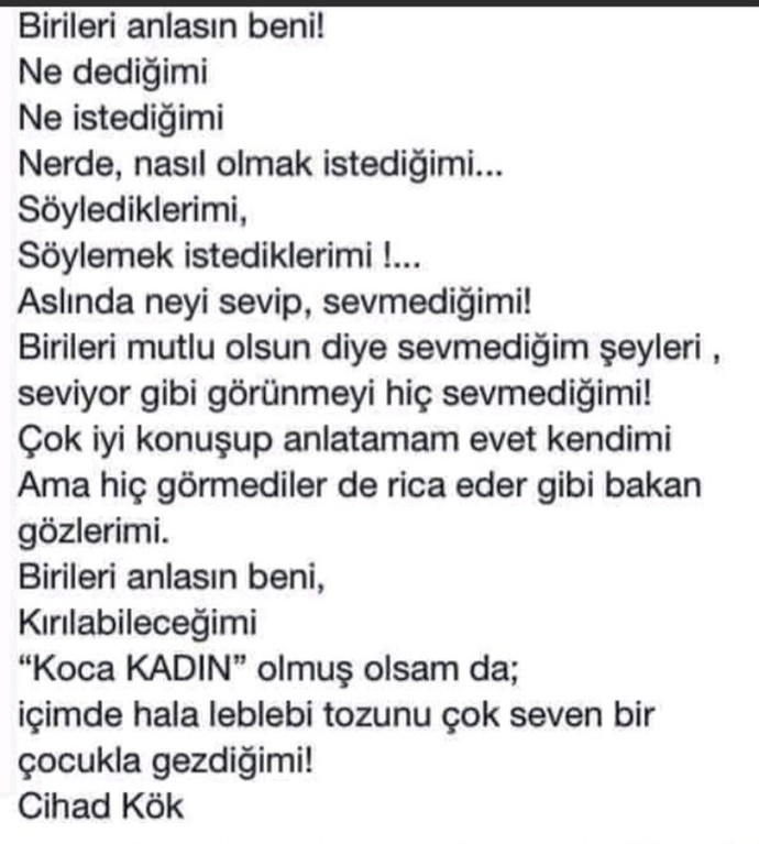 Sizi anlayan birileri var mı?