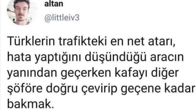 Trafikte hiç atar yapıyor musunuz?