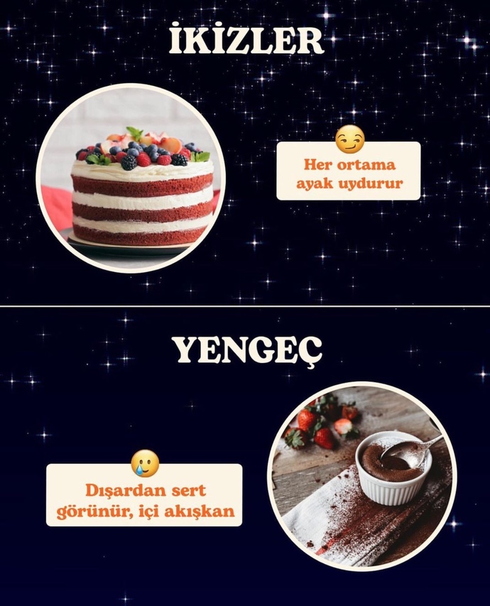Sen bir tatlı olsaydın burcuna göre hangi tatlı olurdun?