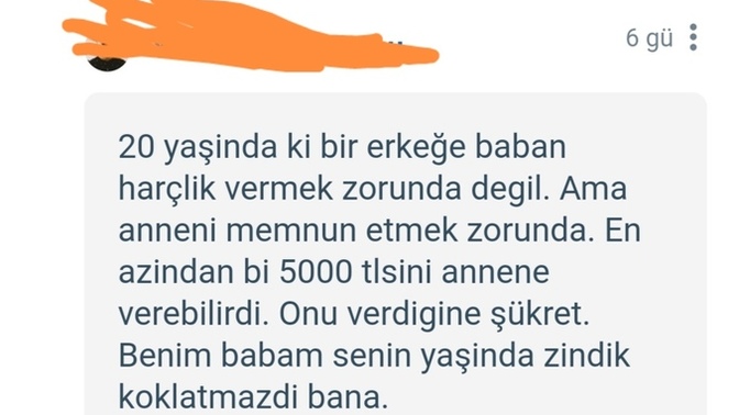 Babamın bana maddi olarak destek olması normal mi?