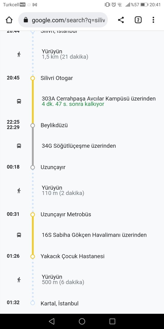 Silivriden kartala en kolay nasıl gidebilirim?