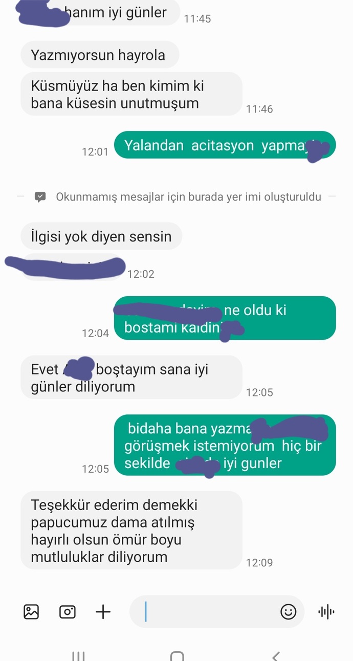 Sizce son yazdığına ne cevap vermeliyim?