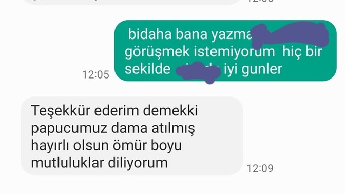Sizce son yazdığına ne cevap vermeliyim?