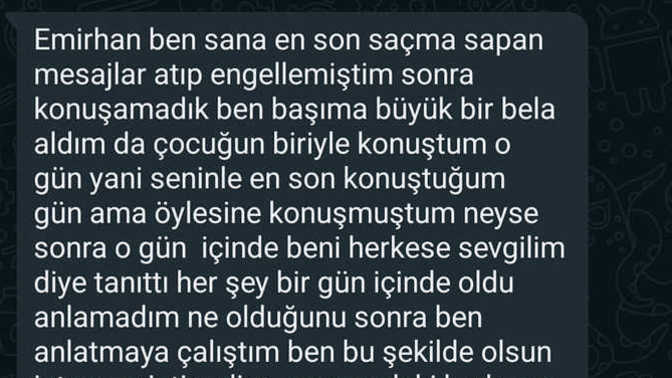 2 aydır tanıştığım kızın yanına gidecektim, bilet alacaktım ama birden engelledi. Şimdi de gelmiş bunları diyor, ne diyeyim?