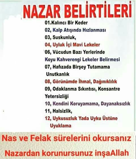 Sizde Nazar Olduğuna İnaniyor musunuz?