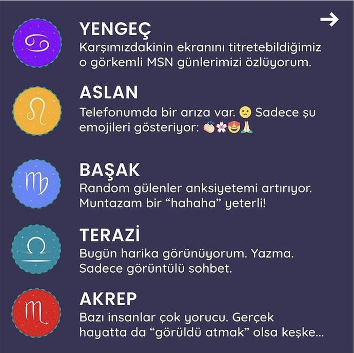 Burçların whatsapp durumlarında neler yazıyor?