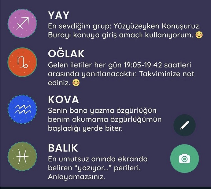 Burçların whatsapp durumlarında neler yazıyor?