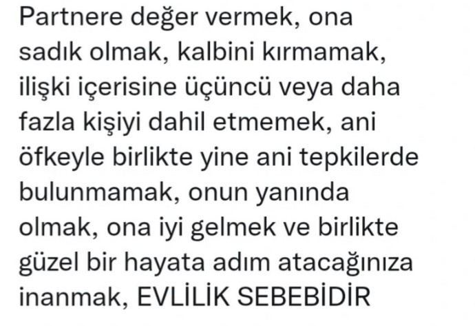 Bir evlilikten tam olarak beklentin nedir?