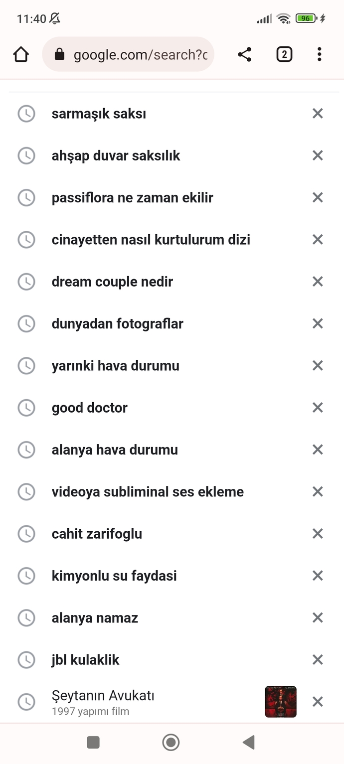 İnternet arama geçmişine bakmak istesem izin verir miydin😉?
