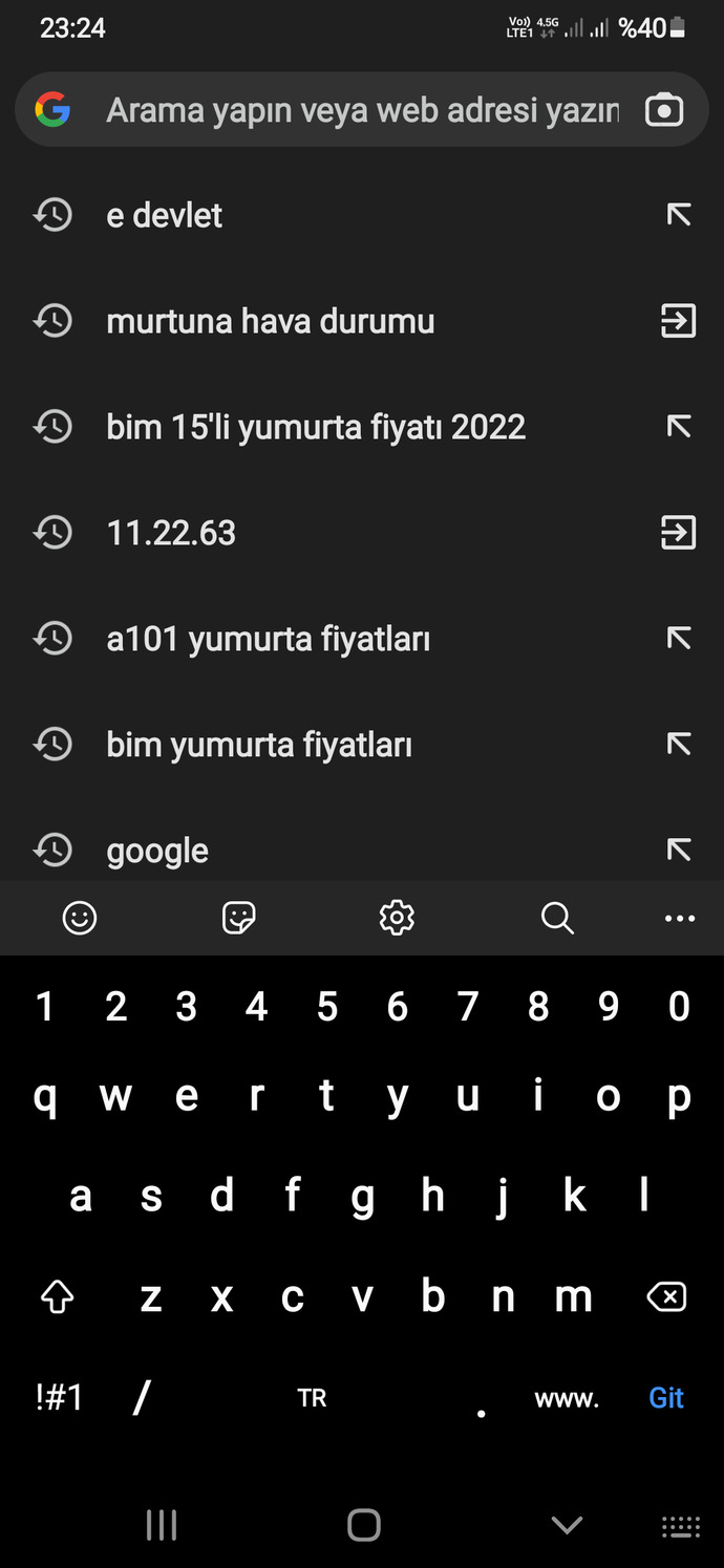 İnternet arama geçmişine bakmak istesem izin verir miydin😉?