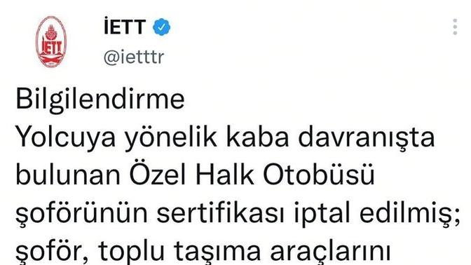 Doktora saldıran İETT şoförü trafikten men edildi, güzel haberlere hasret kalmadık mı?
