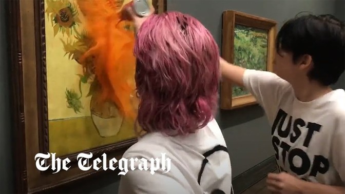 İklim aktivistlerinden Van Gogh tablosuna domates çorbası fırlatmalı eylem! Sizce ne derece başarılı?