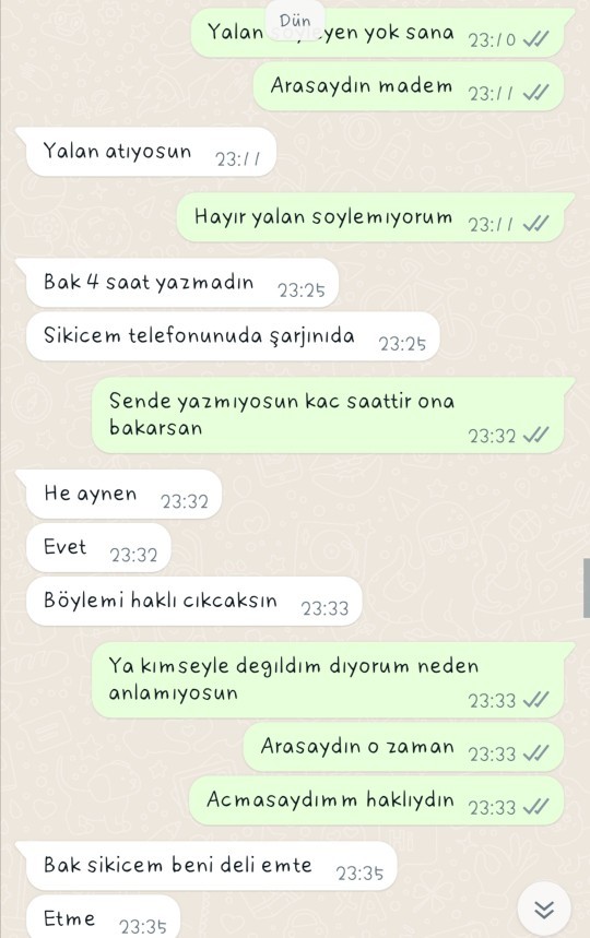 Şarjım bitmişti 3 saat cevap yazmadım diye hareketleri degısti normal mi?