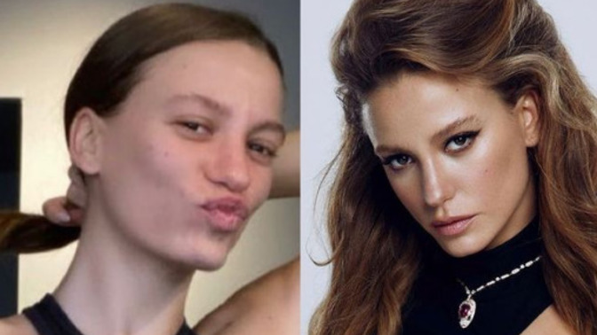 Serenay Sarıkaya'nın makyajsız hali yine büyük ilgi gördü! Sizce makyajlı hali mi daha güzel makyajsız mı?