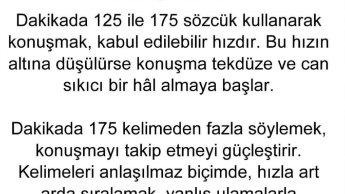 İyi bir diksiyon için konuşma hızınıza dikkat ediyor musunuz?