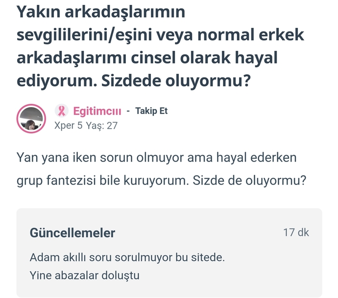 Senin durumunda o aşağıdaki yazılanlardan bir farkı yok