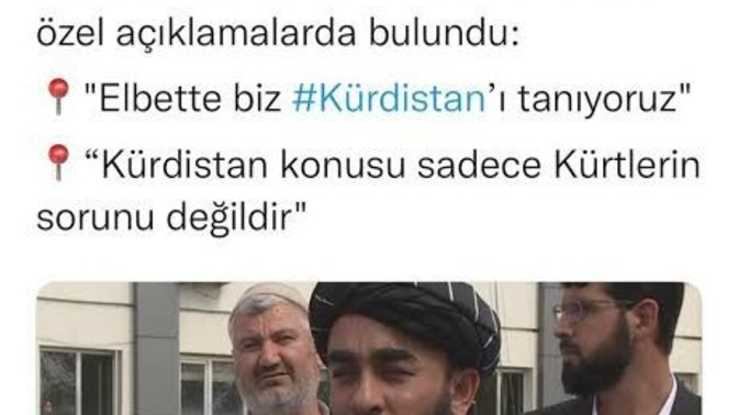 Taliban yöneticisi, Diyarbakıra gelerek ;"kürdüstanı destekliyoruz" dedi. Ne düşünüyorsunuz?
