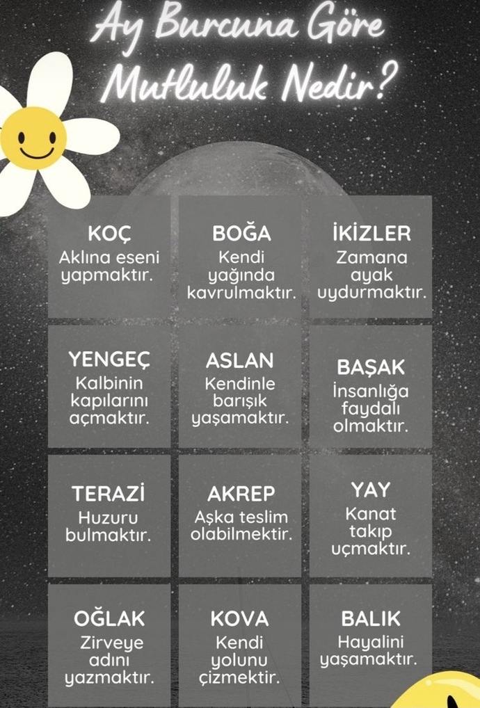 Ay burcuna göre mutluluk nedir?