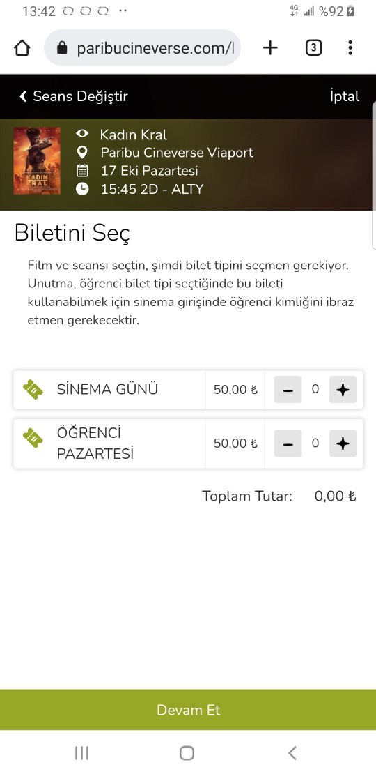 Bir sinema bileti 90 lira olmuş, beyazperde bizim için hayal mi artık?