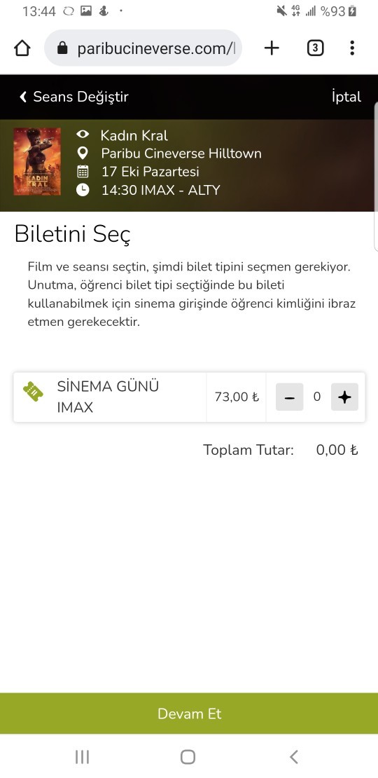 Bir sinema bileti 90 lira olmuş, beyazperde bizim için hayal mi artık?