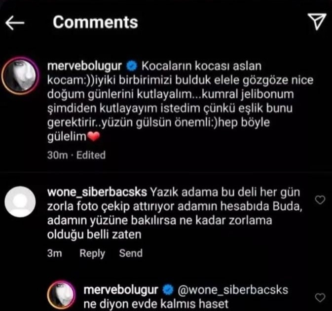Merve Boluğur, takipçisine:Evde kalmış, haset dedi! Cidden kıskanılıyor olabilir mi😂?