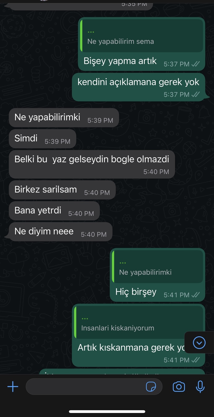 Eski sevgilimle yazıştık?