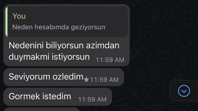 Eski sevgilimle yazıştık?