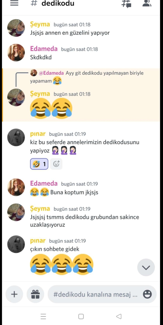Dedikodu yapmayı en çok kiminle seversiniz?