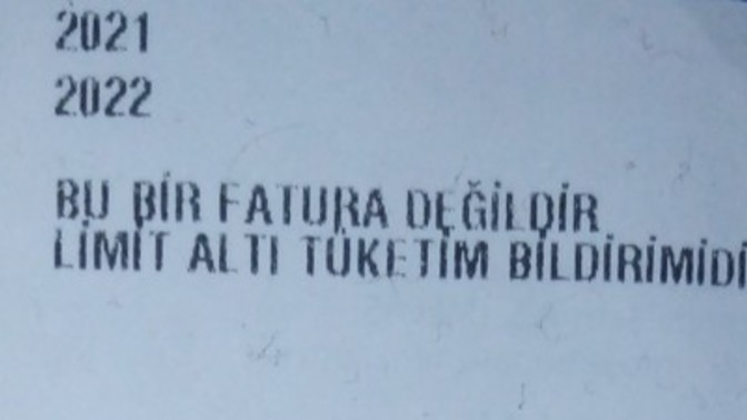 Elektrik faturasında böyle bir yazı vardı anlayamadim bilen var mı?