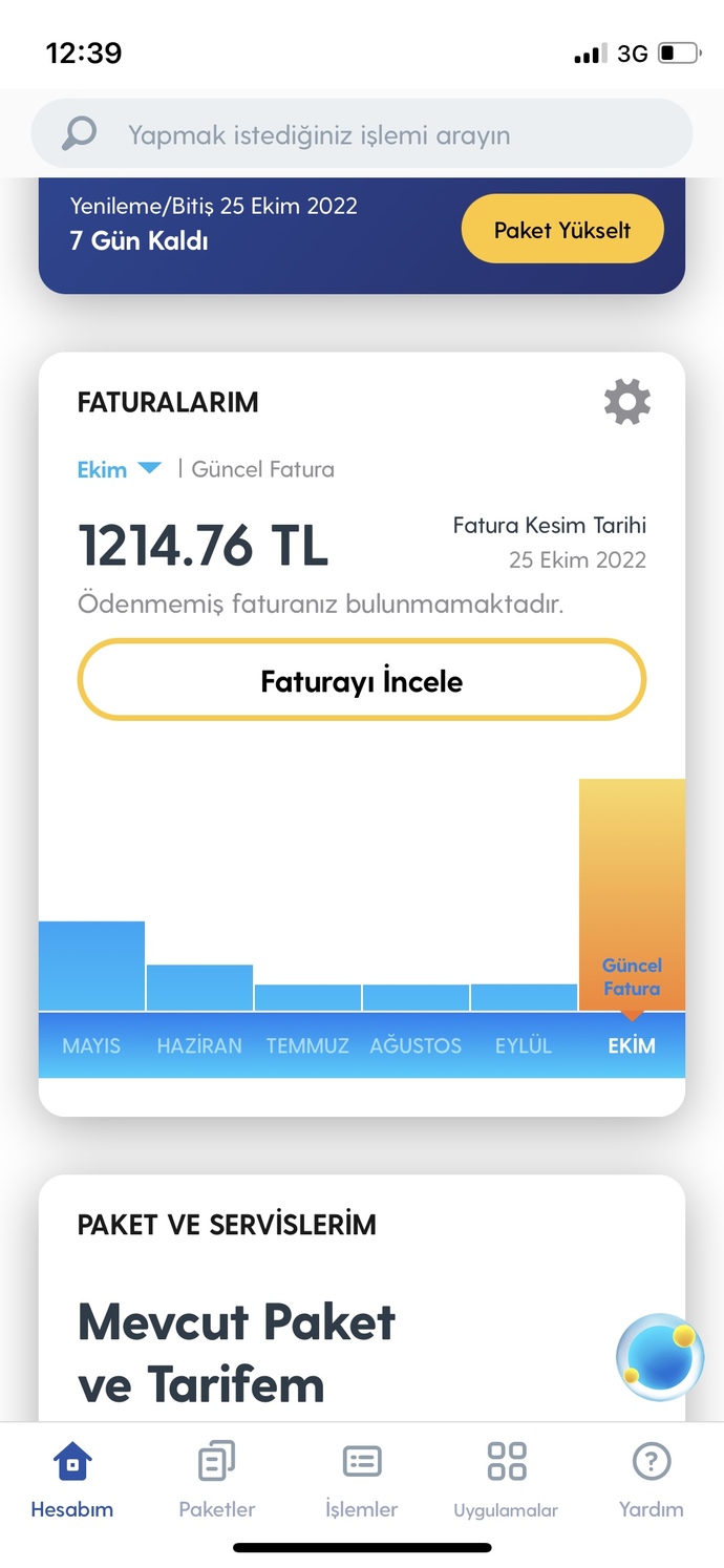Aylık telefon faturanız ne kadar geliyor?