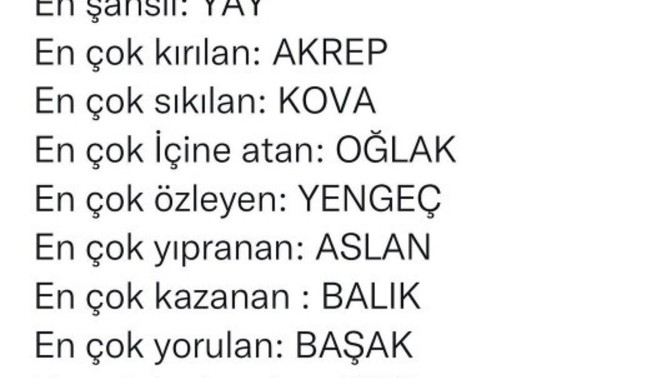 Bu haftanın enleri sizce nasıl?