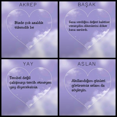 Burçlar ne söylemek istiyor?