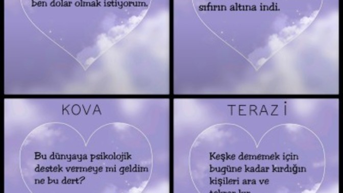 Burçlar ne söylemek istiyor?