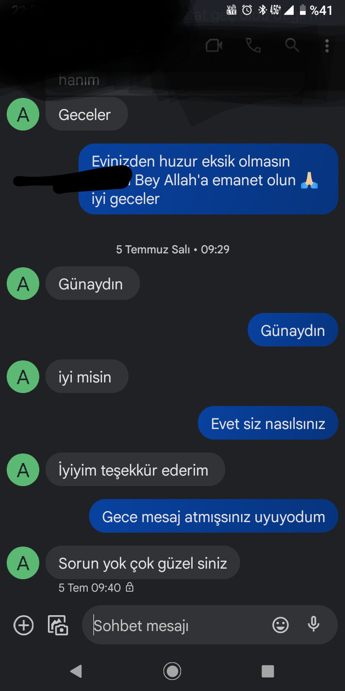 Mesaj geçmişiniz var mı yoksa siler misiniz?