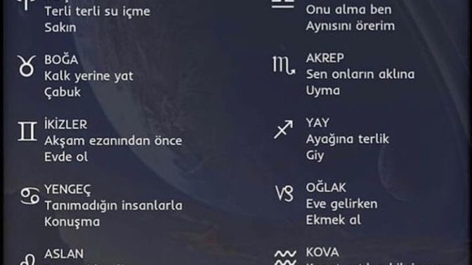 Burçlara annelerinden tembihler nelerdir?