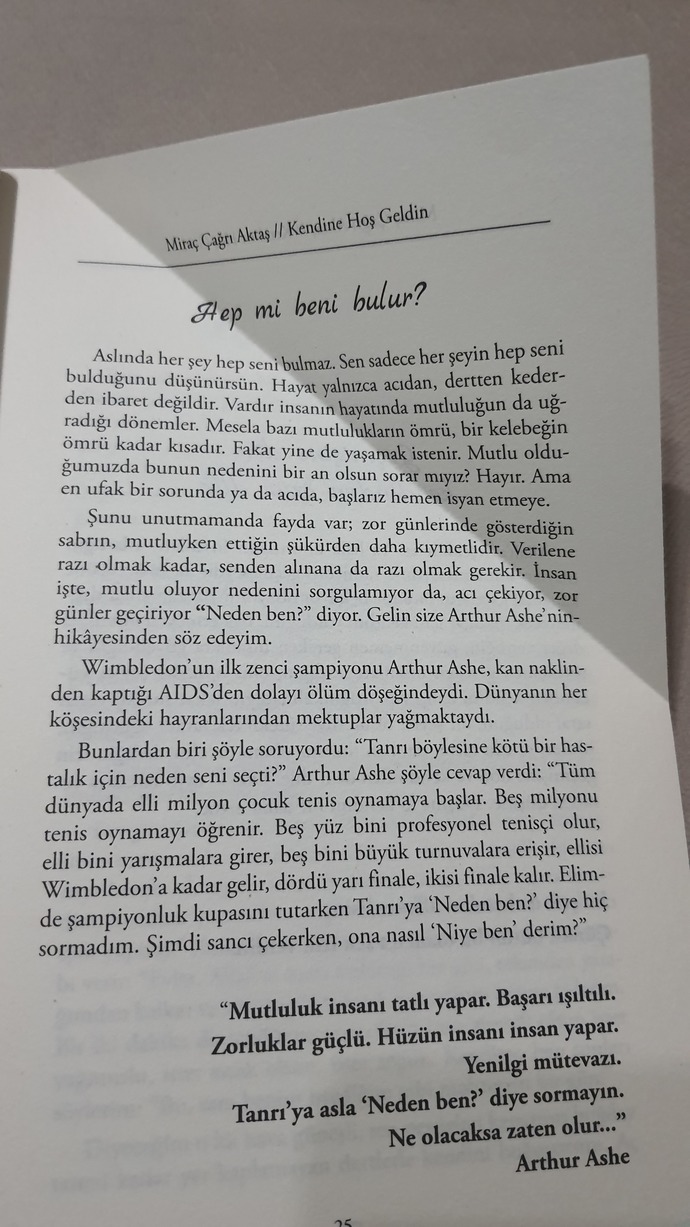 En son okuduğunuz kitabın ismi nedir?