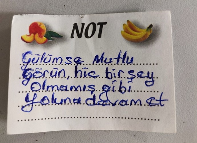 Kendinize bir not bırak saydınız bu ne olurdu?