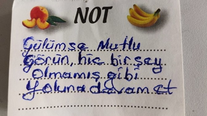 Kendinize bir not bırak saydınız bu ne olurdu?