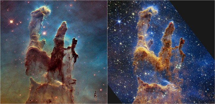 James Webb teleskobu, Hubble uzay teleskobunun yıllar önce fotoğrafladığı kareyi tekrar çekmiş, muhteşem değil mi?