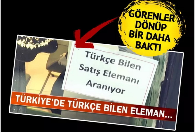 İstanbul Nişantaşındaki bir mağazada Türkçe bilen eleman ilanı verildi! Sizce olabilir mi?