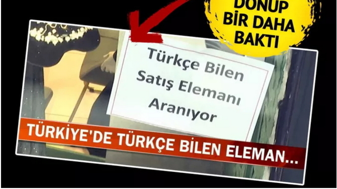 İstanbul Nişantaşı'ndaki bir mağazada Türkçe bilen eleman ilanı verildi! Sizce olabilir mi?