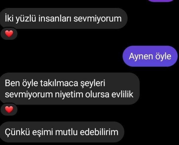 Yazışmalardan bir kısmını koydum, yeni tanıyorum. Doğru kişi mi lütfen?