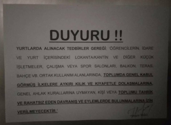 Aydın Kız öğrenci yurdunda, kısa etekle dolaşmak yasaklandı. Ne düşünüyorsunuz?