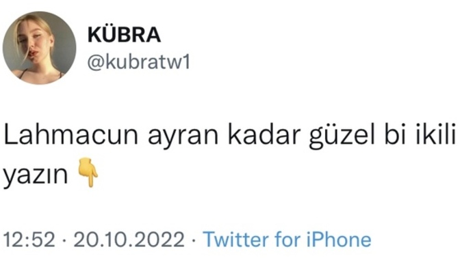 Lahmacun ve ayran kadar güzel bir ikili yazar mısınız?