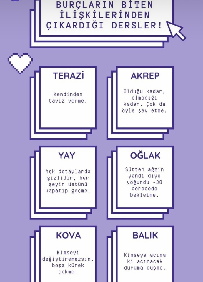 Burçların biten ilişkilerinden çıkardığı dersler nelerdir?