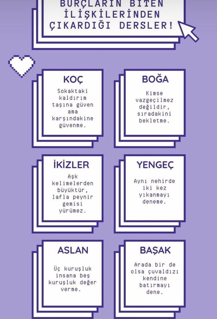 Burçların biten ilişkilerinden çıkardığı dersler nelerdir?