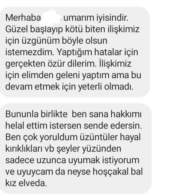 Eski sevgilim ayrıldıktan 2 hafta sonra bunu yazdı gerek var mı sizce?