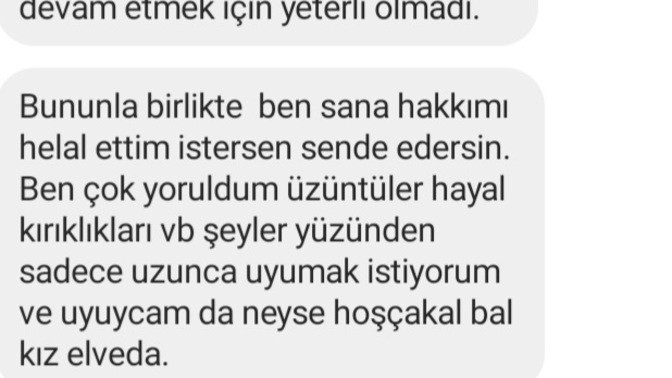 Eski sevgilim ayrıldıktan 2 hafta sonra bunu yazdı gerek var mı sizce?