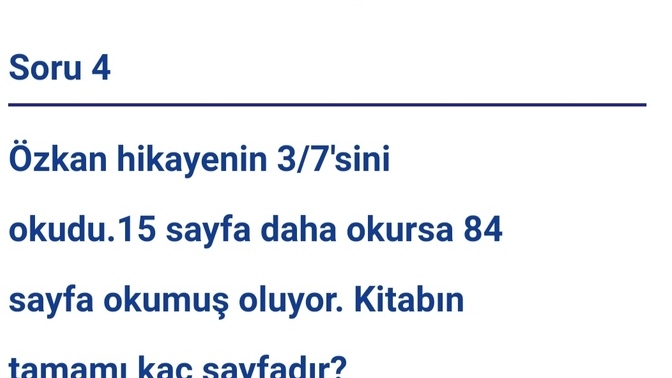 Bu sorunun çözümünü anlatır mısınız (ortaokul 5. Sınıf düzeyi)?