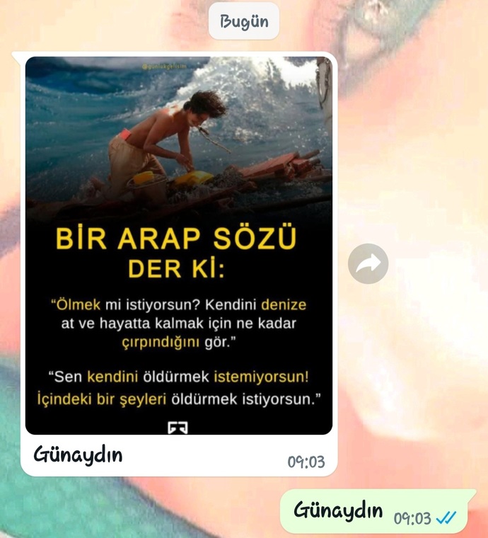 En son kime ne mesaj attınız söyler misiniz?